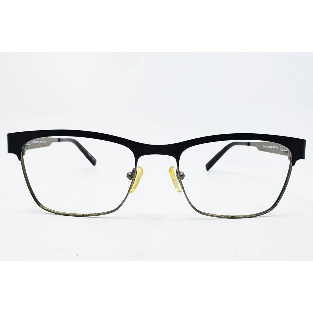 Rochester Optical Eyeglasses Mens Brown Covert Half Rim Frames 53-19-145